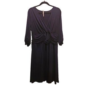 NY Collection Navy Blue Plus Size Dress